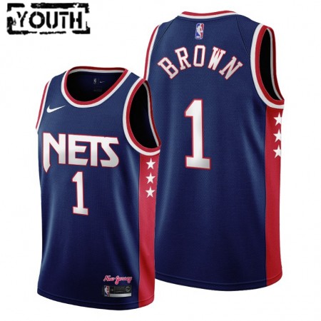 Maillot Basket Brooklyn Nets Bruce Brown 1 Nike 2021-22 City Edition Throwback 90s Swingman - Enfant